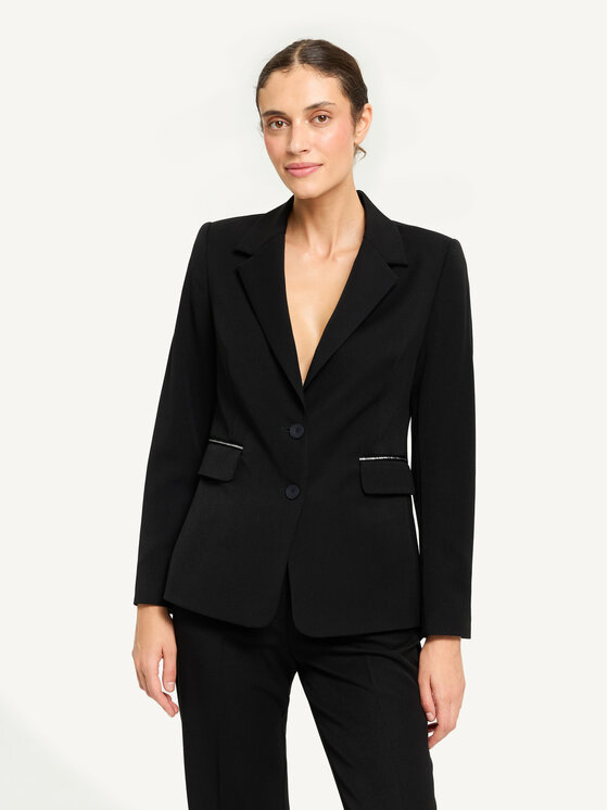 KMX KMX Marynarka 107960007 Czarny Fitted Fit