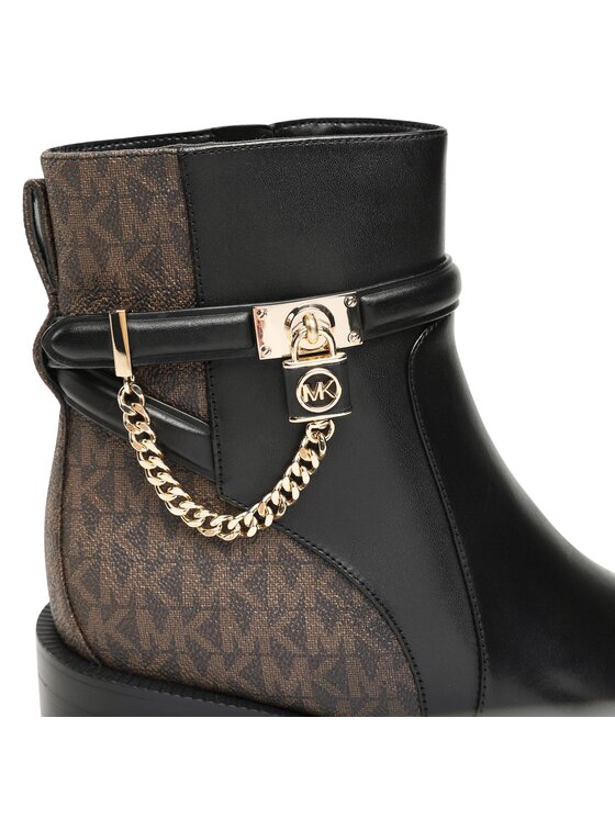 MICHAEL Michael Kors MICHAEL Michael Kors Botki Hamilton Flat Bootie 40F3HAME6L Czarny