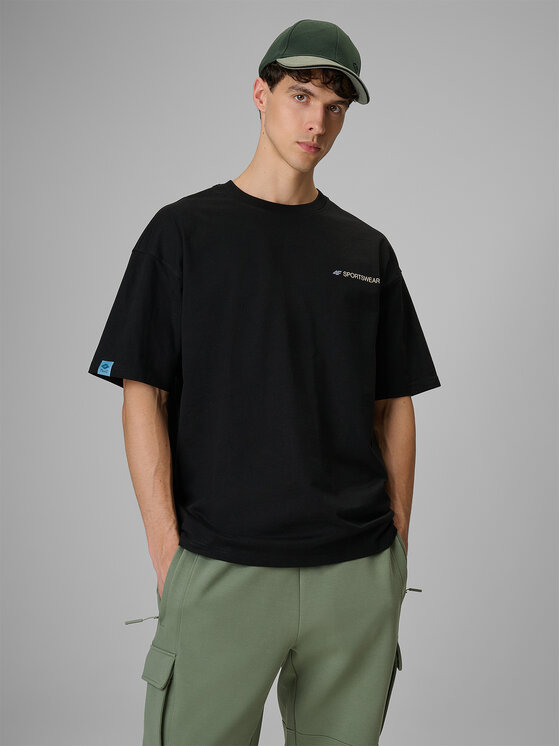 4F 4F T-Shirt NATURE’S TRAIL Czarny Loose Fit