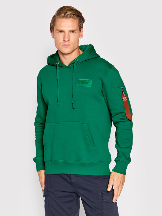 Alpha Industries Alpha Industries Pulóver Back Print 178318 Zöld Regular Fit