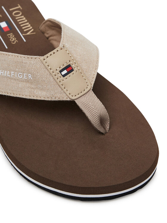 Tommy Hilfiger Tommy Hilfiger Zehentrenner Chambray Beach Sandal FM0FM05570 Beige