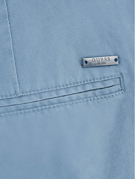 Guess Guess Spodnie materiałowe 164447 Niebieski Regular Fit