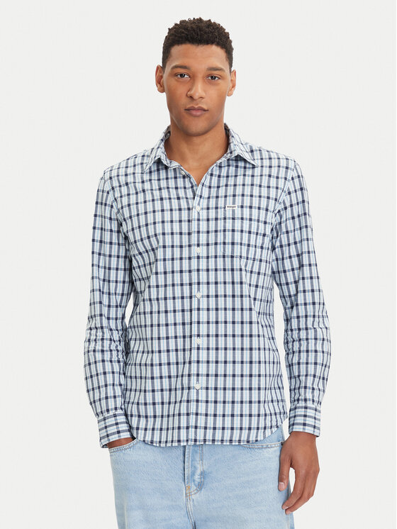 Wrangler Wrangler Košile 1 Pkt 112371552 Modrá Regular Fit