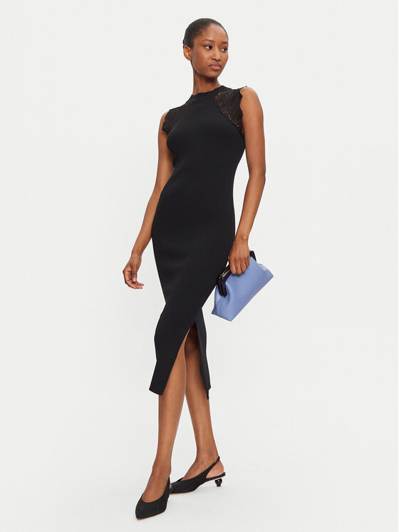 Morgan Morgan Trikotažinė suknelė 242-RMAGDA Juoda Slim Fit