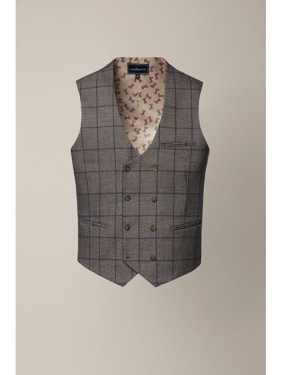 Lancerto Lancerto Kamizelka Subiaco KA131225000011 Brązowy Slim Fit