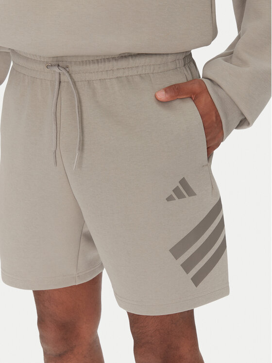 adidas adidas Szorty sportowe Future Icons 3-Stripes JD4882 Beżowy Regular Fit