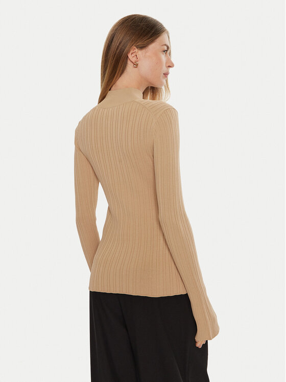IVY OAK IVY OAK Rollkragenpullover Kylie IO113143 Beige Slim Fit