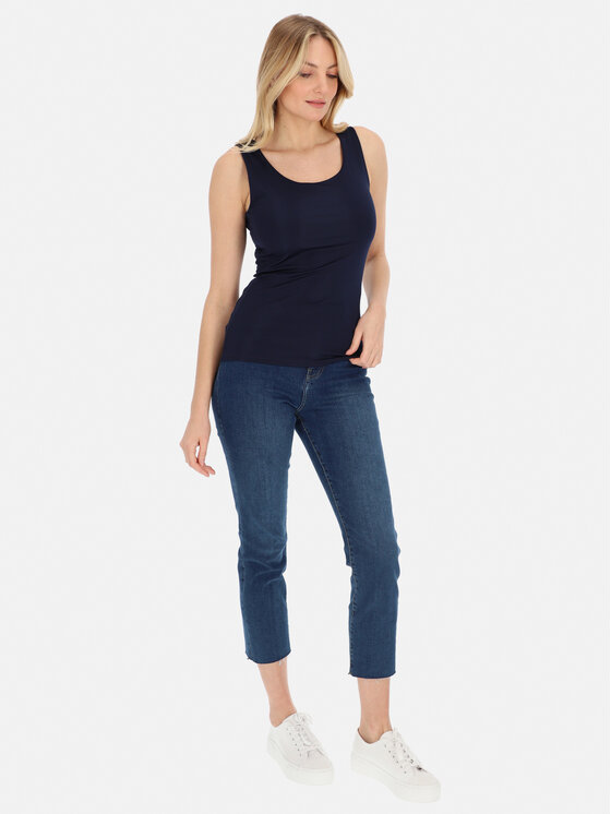 Potis & Verso Potis & Verso Top Elza Granatowy Regular Fit
