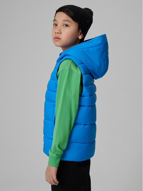 4F 4F Kamizelka OUTERWEAR Niebieski Regular Fit