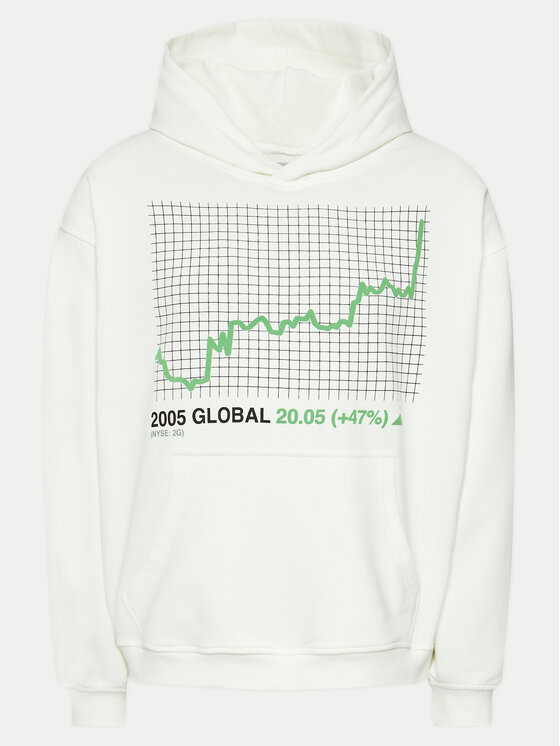 2005 2005 Суитшърт Pump Бял Relaxed Fit