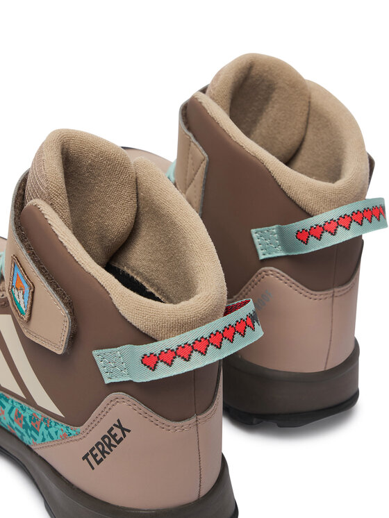 adidas adidas Трекінгові черевики Minecraft Terrex Snow Cf Climawarm Winter Shoes Kids KJ6490 Темно-бежевий