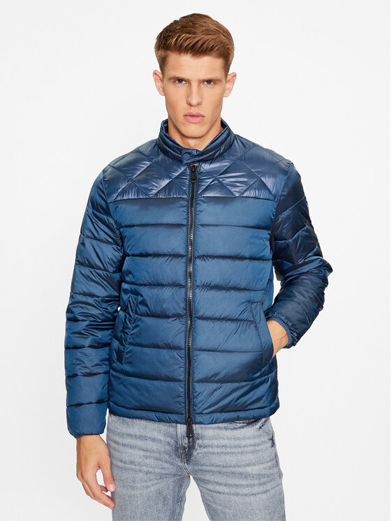 Guess Geacă din puf M3BL12 WF5C2 Albastru Regular Fit