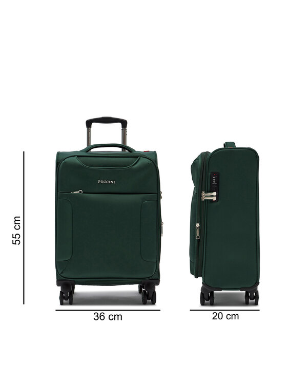 Puccini Puccini Walizka kabinowa EM50950C Zielony