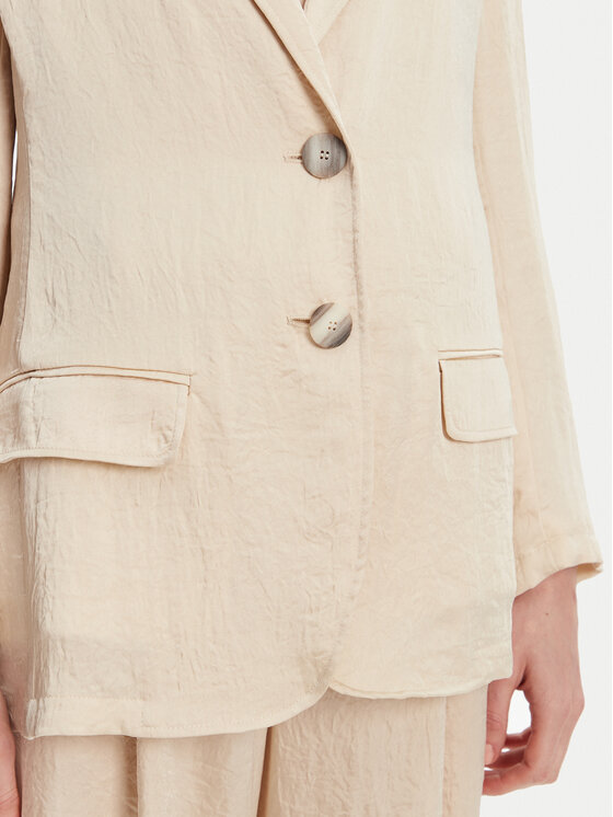 Marella Marella Sakoi Selz 2513041085 Écru Regular Fit