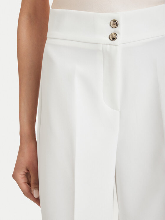 Maryley Maryley Pantaloni din material 26EB680/43VA Alb Regular Fit