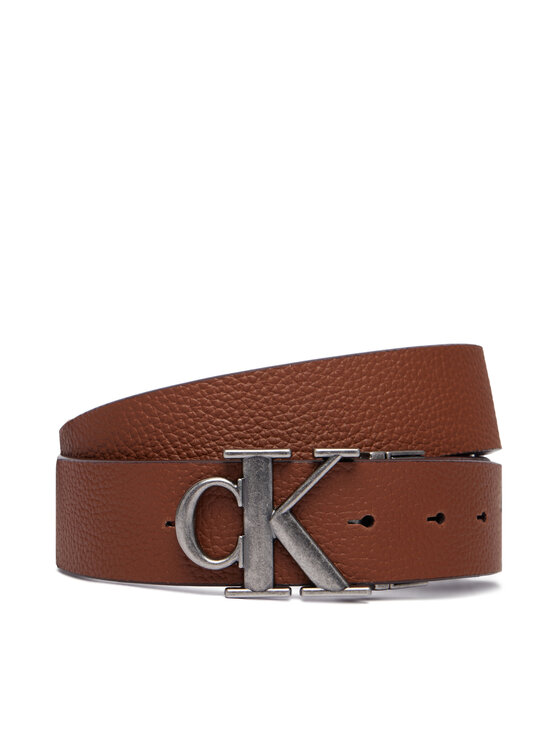 Calvin Klein Calvin Klein Pas Ck Buckle Tumbled 35Mm Adj/Rev LV04D7049G Rjava