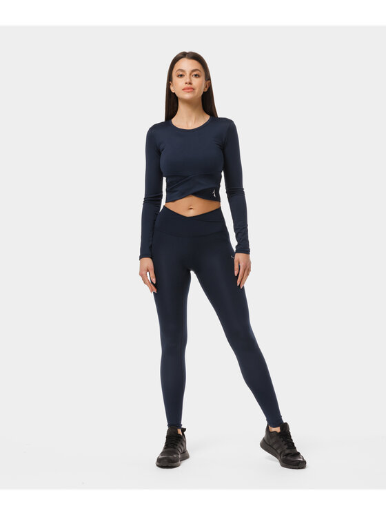 Carpatree Carpatree Legginsy Crossover leggings Niebieski Fitted Fit