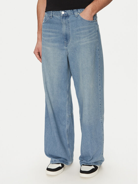 Karl Kani Karl Kani Jeansy Og Aop Back Pocket 60000107 Modrá Baggy Fit