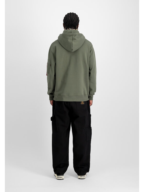 Alpha Industries Alpha Industries Mikina Embroidery Hoodie Zelená Regular Fit