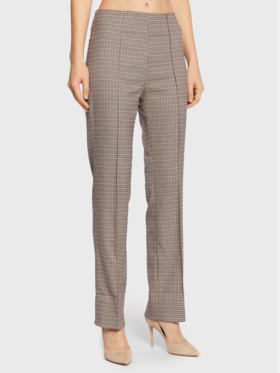 Notes Du Nord Pantaloni din material Emia 12922 Bej Regular Fit