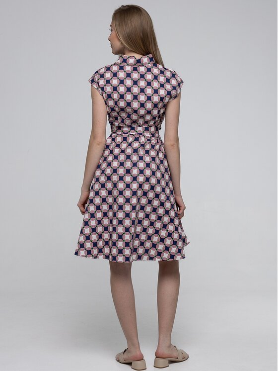 Perso Perso Sukienka letnia RBE265381F Różowy Regular Fit