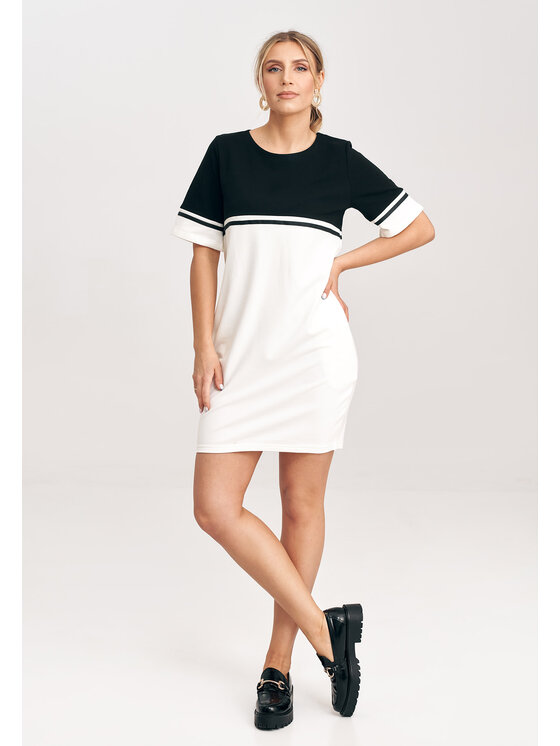 FIGL FIGL Každodenné šaty M1028 Écru Regular Fit