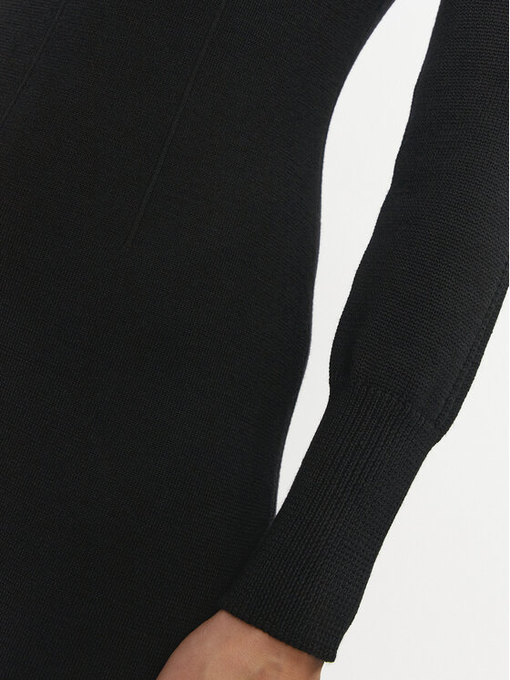 Luisa Spagnoli Luisa Spagnoli Úpletové šaty Mandola 58510 Čierna Regular Fit