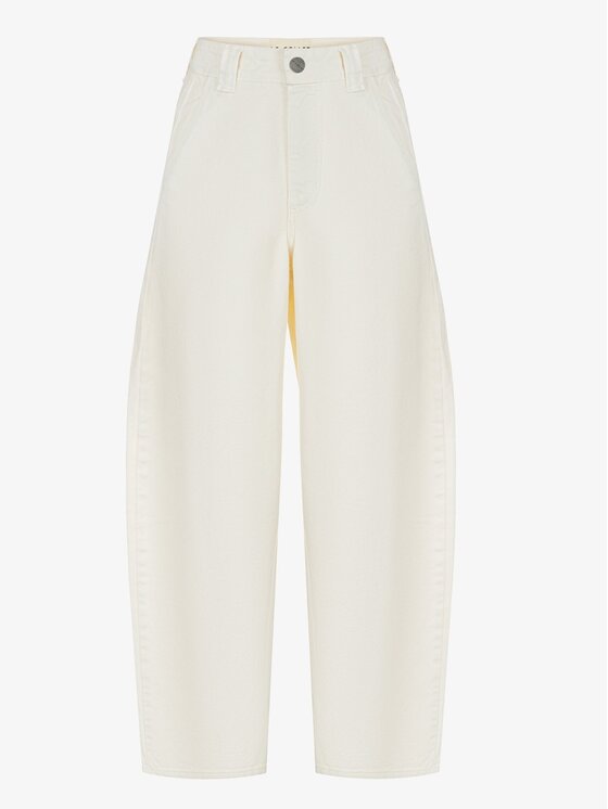 Le Collet Le Collet Jeansy ESTER Kremowy Straight Leg