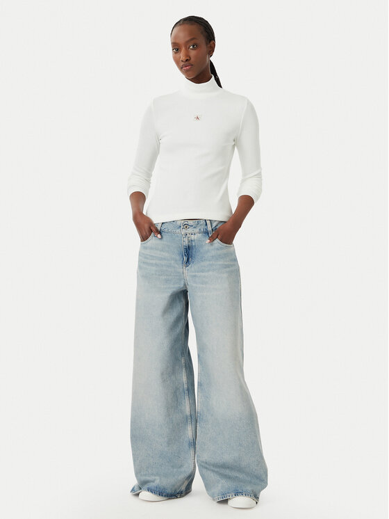 Calvin Klein Jeans Calvin Klein Jeans Golfas LV047D203G Balta Slim Fit