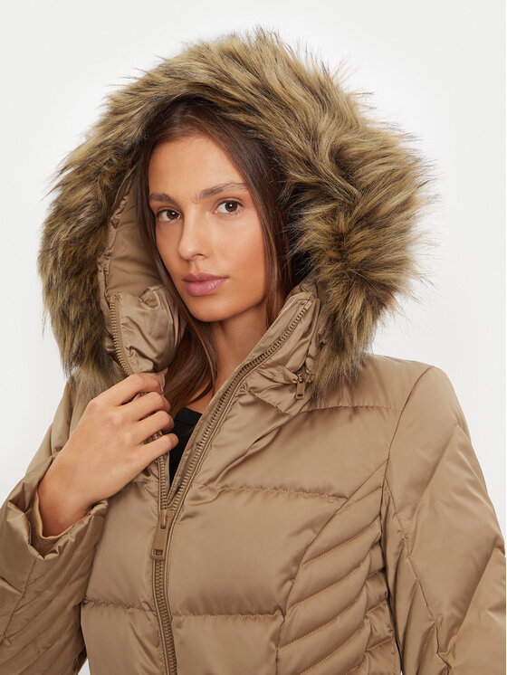 Guess Guess Kurtka puchowa New Olga W4BL41 WEX52 Beżowy Regular Fit