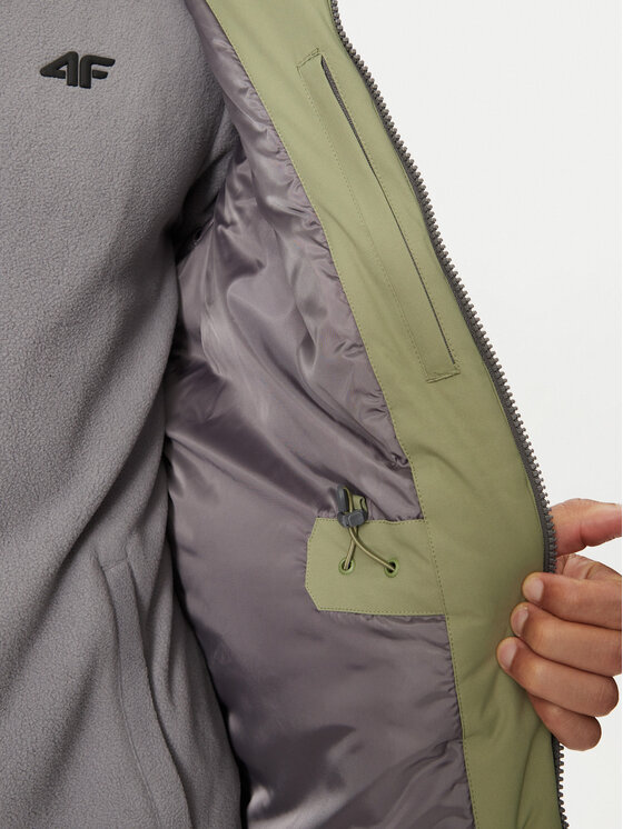 4F 4F Outdoor striukė 4FWAW24TTJAM563 Chaki Regular Fit