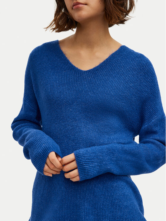 Vero Moda Vero Moda Džemper Crewlefile 10233357 Plava Loose Fit