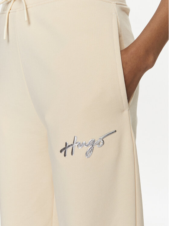 HUGO Hugo Spodnie dresowe Easy 50509171 Beżowy Relaxed Fit