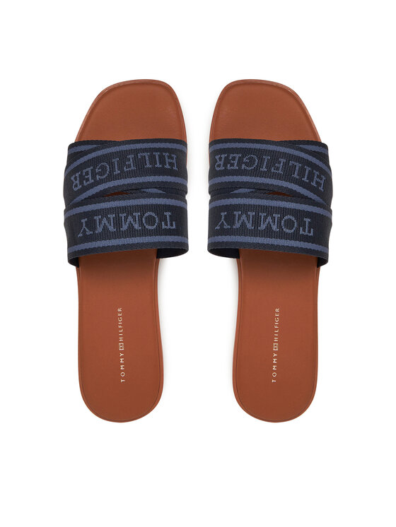 Tommy Hilfiger Tommy Hilfiger Şlapi Webbing Mule FW0FW08421 Bleumarin