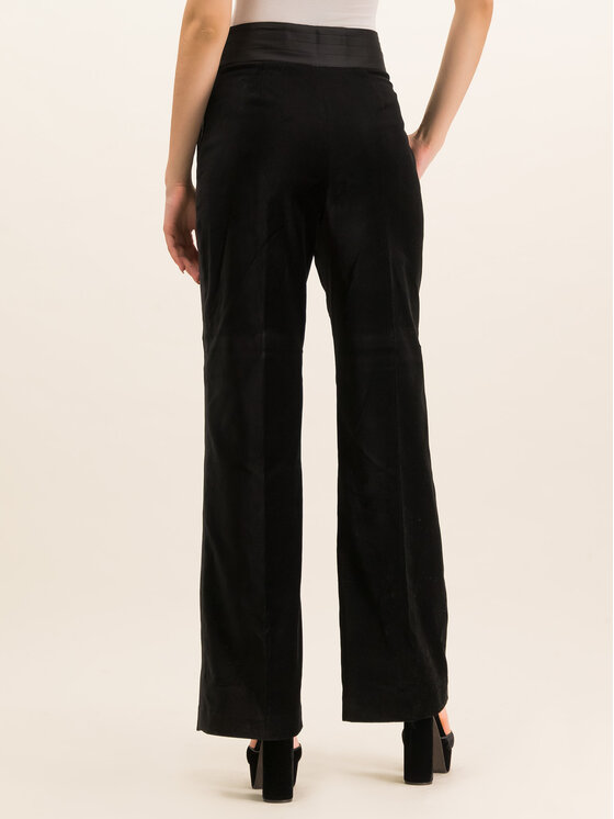 Tommy Hilfiger Tommy Hilfiger Spodnie materiałowe ZENDAYA Velvet Tuxedo WW0WW26161 Czarny Regular Fit