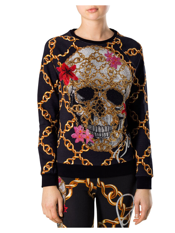 PHILIPP PLEIN PHILIPP PLEIN Bluza 30848 Czarny Regular Fit