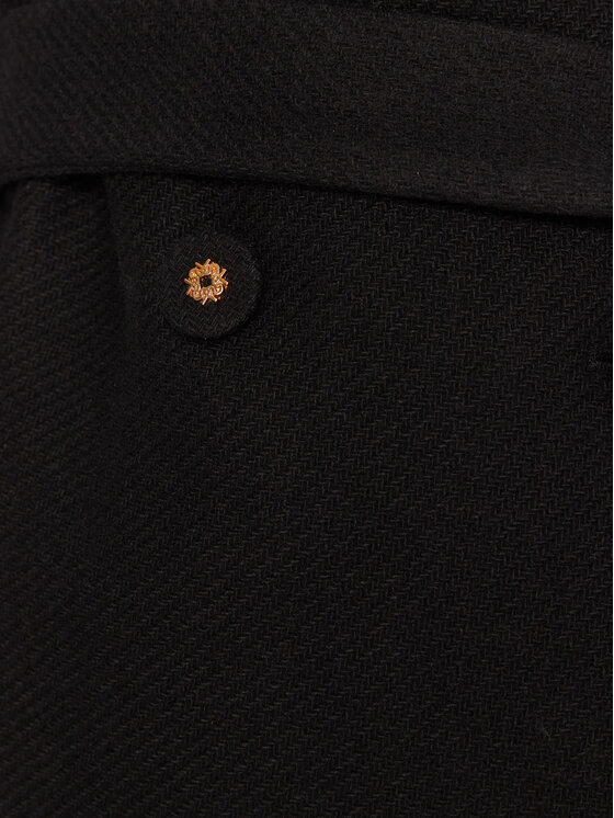 Rinascimento Rinascimento Vuneni kaput CFC0126222003 Crna Slim Fit