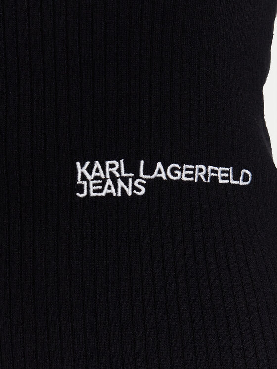 Karl Lagerfeld Jeans Karl Lagerfeld Jeans Pulover A3W18006 Negru Slim Fit