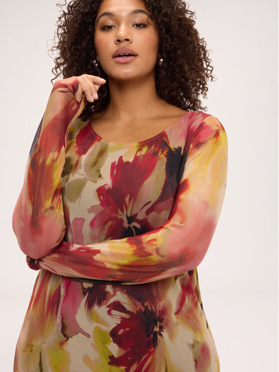 Fiorella Rubino Fiorella Rubino Abito da sera 7003L001301N0Z8 Crema Flared Fit