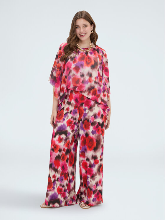 Fiorella Rubino Fiorella Rubino Pantaloni di tessuto P081L002502N0S6 Rosa Over Fit