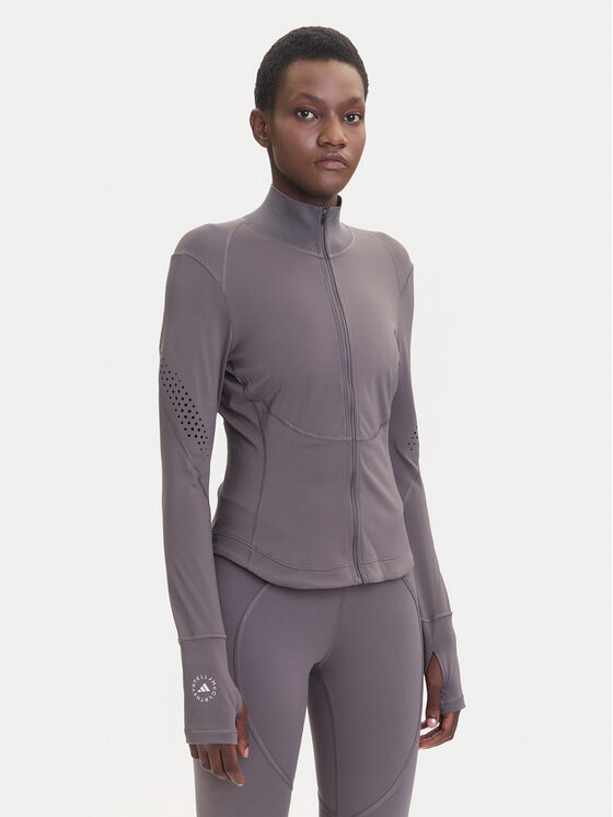 adidas by Stella McCartney Koszulka techniczna Training Midlayer JW4553 Szary Slim Fit
