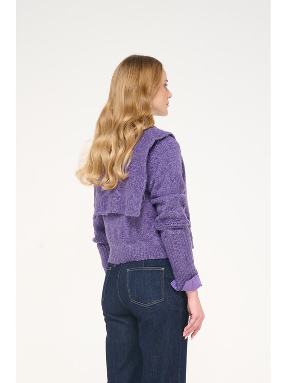 CASTELLANI CASTELLANI Kardigan Berenice Fioletowy Regular Fit