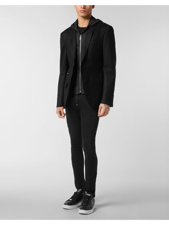 PHILIPP PLEIN PHILIPP PLEIN Marynarka 25525 Czarny Regular Fit