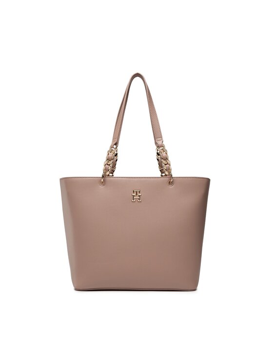 Tommy Hilfiger Geantă Th Chic Tote AW0AW14179 Bej AW0AW14179 imagine noua