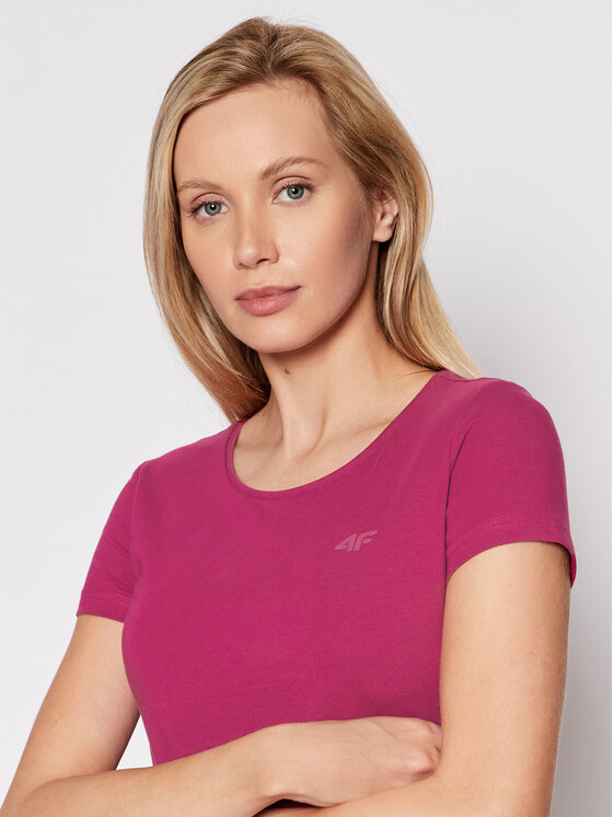 4F 4F T-Shirt H4L22-TSD350 Rosa Regular Fit