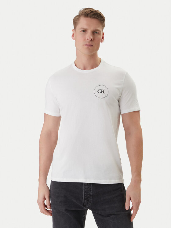 Calvin Klein Jeans Tricou LV04RF801G Alb Regular Fit