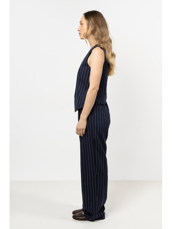 Awama Awama Spodnie damskie A725 Granatowy Basic Fit