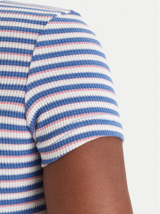 Roxy Roxy Marškinėliai Bright Lights ERJKT04395 Mėlyna Slim Fit