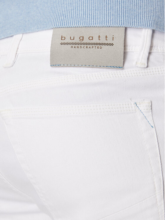 Bugatti Bugatti Τζιν 3108D 56696A Λευκό Slim Fit