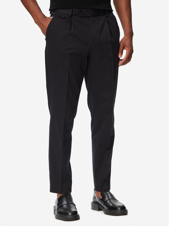 BOSS Pantaloni din material H-Perin 50567533 Bleumarin Tapered Fit